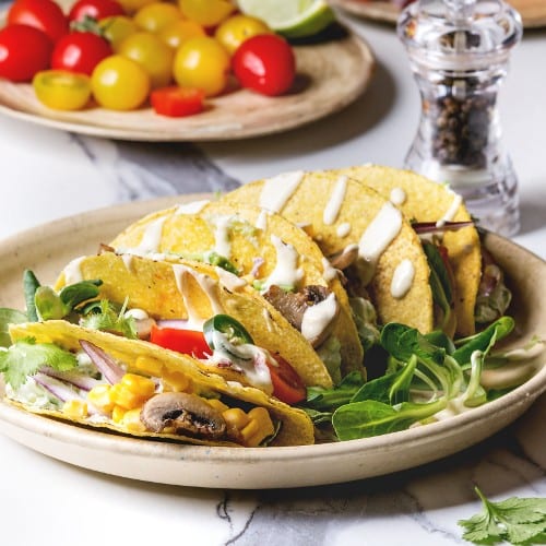 Vegetarian Taco Salad Plate.