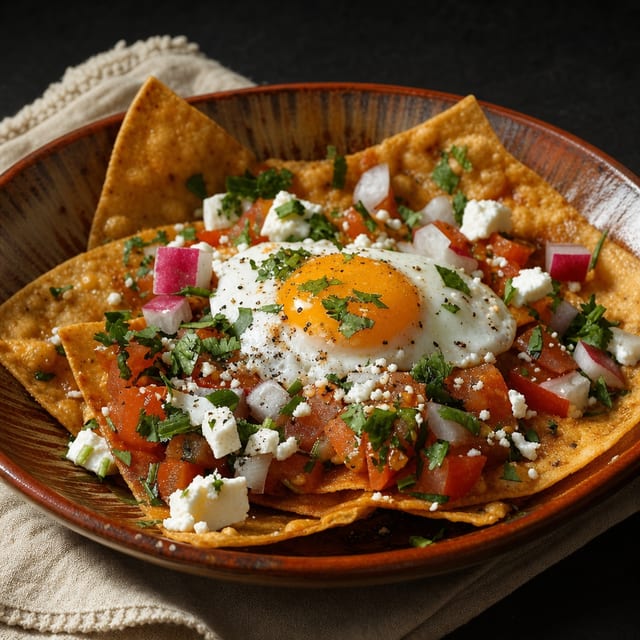 Chilaquiles with Eggs.